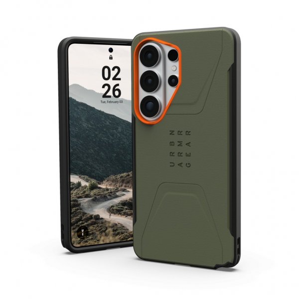Urban Armor Gear (UAG) Samsung Galaxy S26 Ultra Deksel Civilian MagSafe Olive/Orange