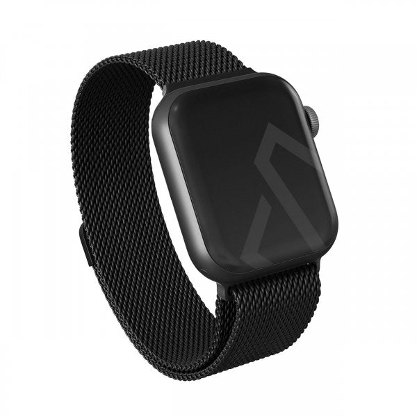 Burga Apple Watch 44/45/46mm/Ultra 49mm Armbånd Metal Mesh Svart