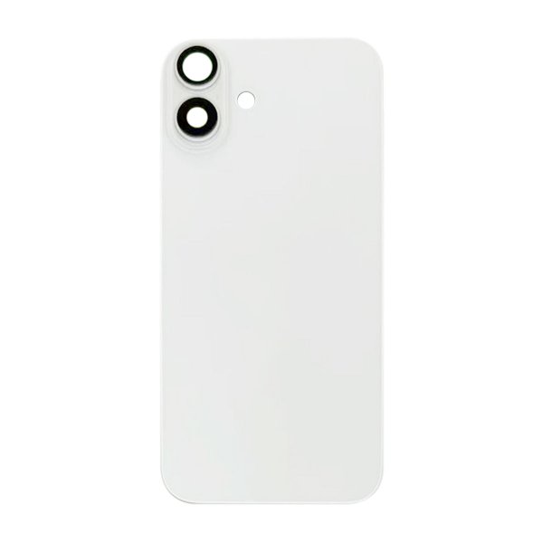 iPhone 16 baksideglass med magnet og kameralinse - hvit