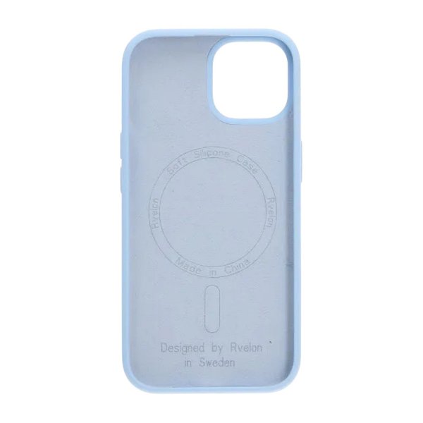Rvelon iPhone 15 Deksel Silikon MagSafe Blå