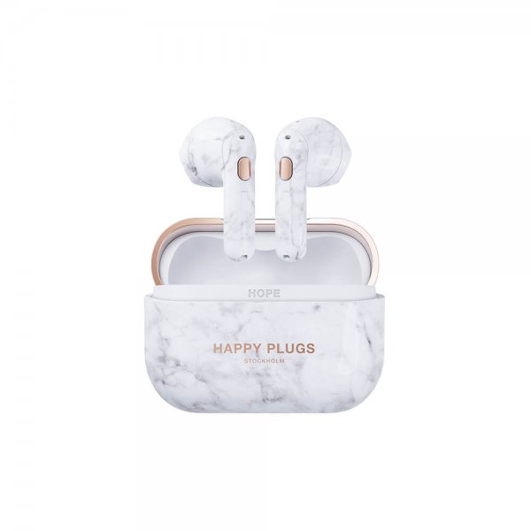 Happy Plugs Hope Vit Marmor