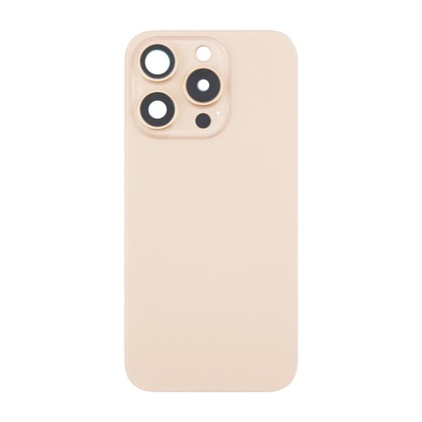 iPhone 16 Pro baksideglass med magnet og kameralinse - sandfarget titan