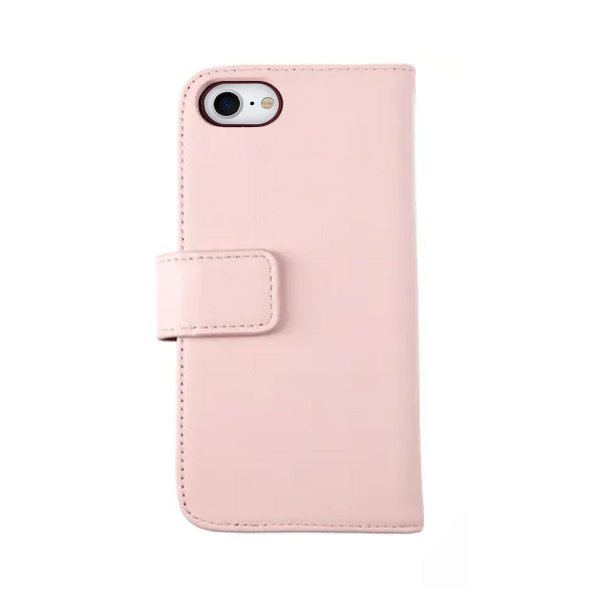 Rvelon iPhone 7/8/SE Etui Ekte skinn Kortlommer Rosa