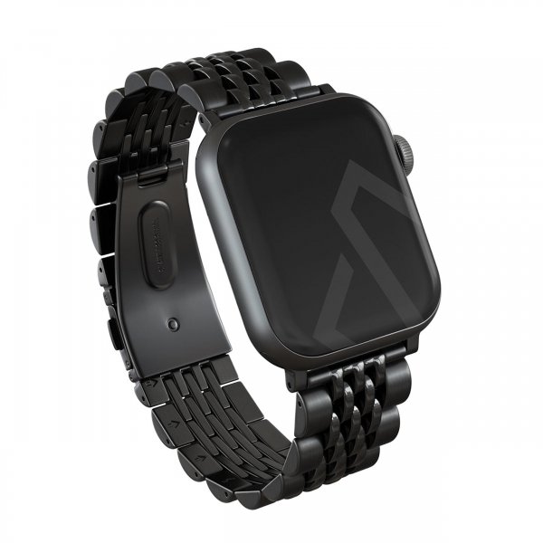 Burga Apple Watch 44/45/46mm/Ultra 49mm Armbånd Metal Svart