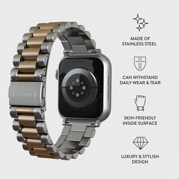Burga Apple Watch 38/40/41/42mm Armbånd Metal Sølv Gull