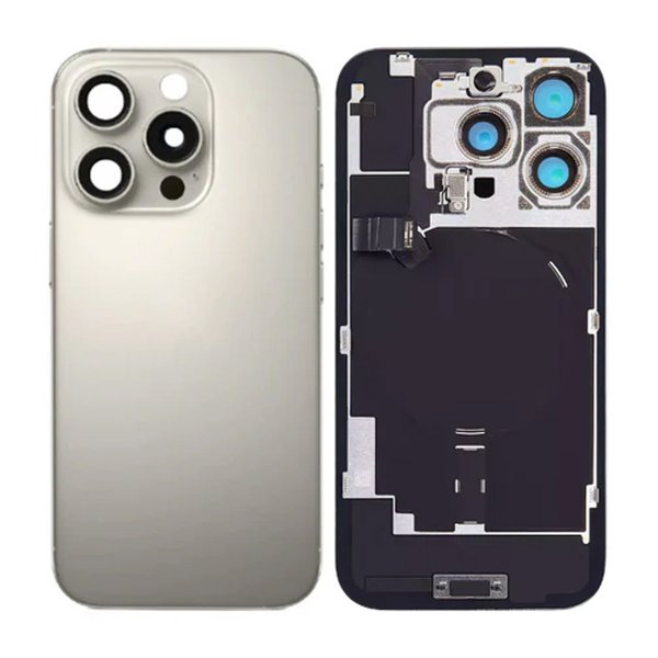 iPhone 16 Pro Baksideglass med smådeler - Naturlig Titan
