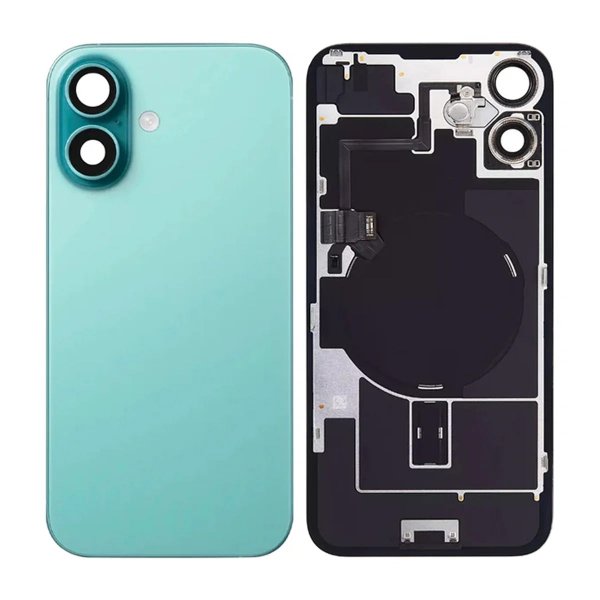 iPhone 16 Plus Baksideglass med smådeler - Grønn
