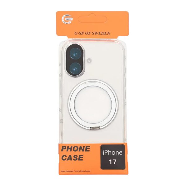 iPhone 17 Deksel Roterbart Stativ Transparent