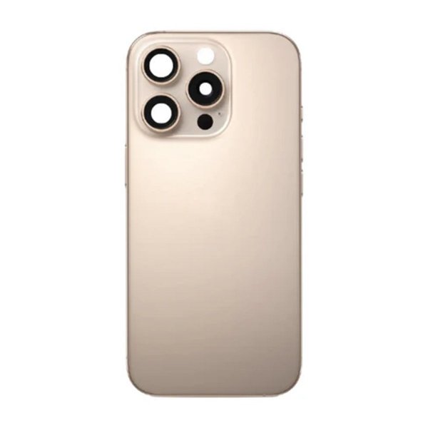 iPhone 16 Pro Bakside Glass med smådeler - Sandfarget Titan
