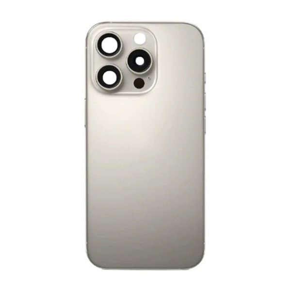 iPhone 16 Pro Max baksideglass med smådeler - naturlig titan