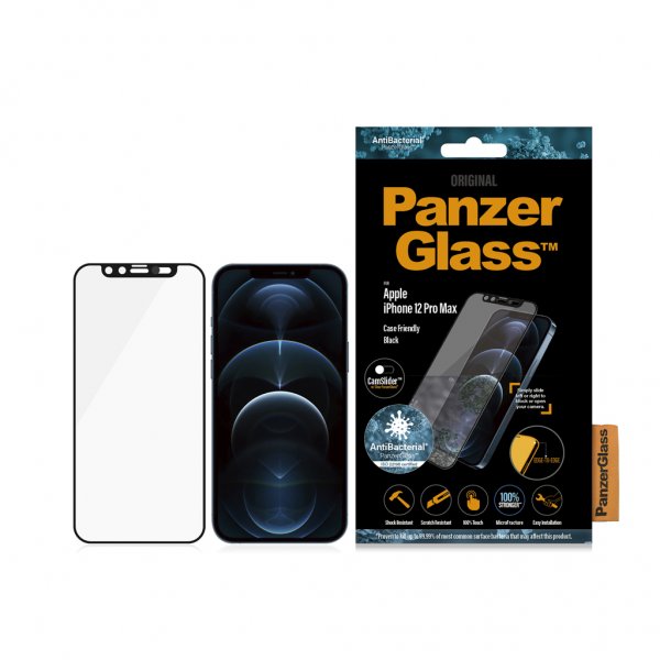 PanzerGlass iPhone 12 Pro Max Skjermbeskytter Edge-to-Edge Camslider