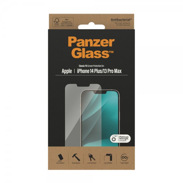 PanzerGlass iPhone 13 Pro Max/iPhone 14 Plus Skjermbeskytter Classic Fit