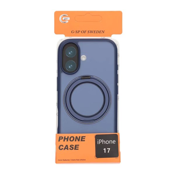 iPhone 17 Deksel Roterbart Stativ Blå