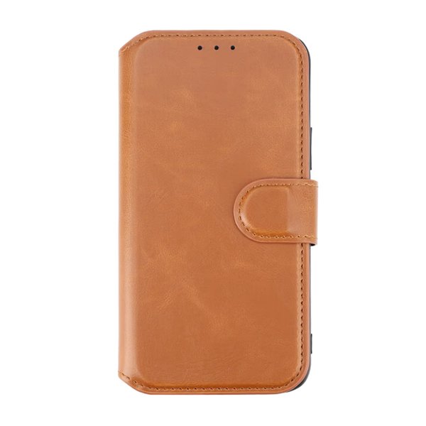 Rvelon iPhone 12/iPhone 12 Pro Etui Utbrettbar Kortlomme Brun