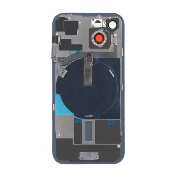 iPhone 15 Bakside glass med smådeler - Hvit