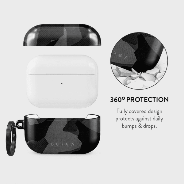 Burga AirPods Pro 2 Deksel Design Night Black Camouflage