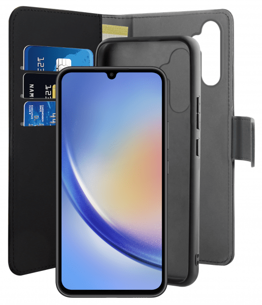 Puro Samsung Galaxy A34 5G Etui Wallet Detachable 2 in 1 Svart