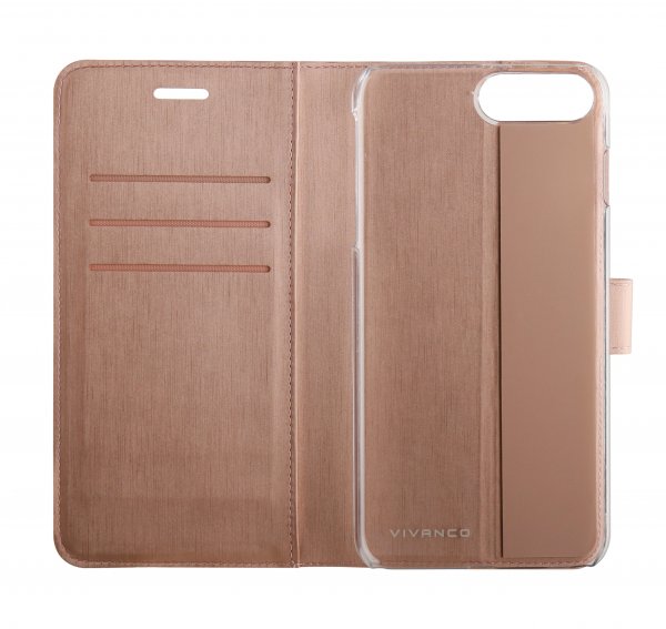 Vivanco iPhone 6/6S Plus/iPhone 7 Plus/iPhone 8 Plus Etui Classic Wallet Rosegull