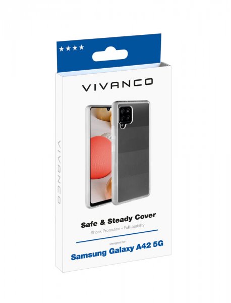 Vivanco Samsung Galaxy A42 5G Deksel Safe & Steady Transparent