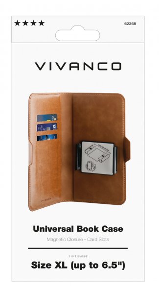 Vivanco Etui Universal Book Case XL Brun