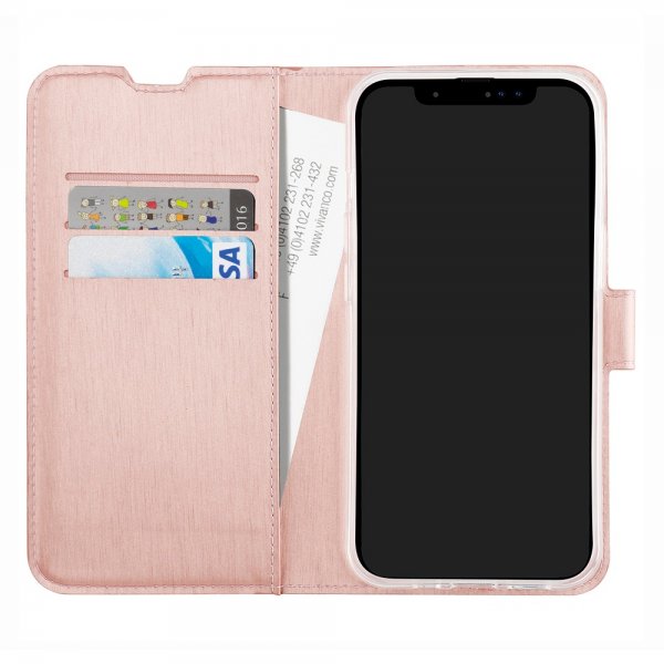 Vivanco iPhone 15 Pro Etui Classic Wallet Rosegull
