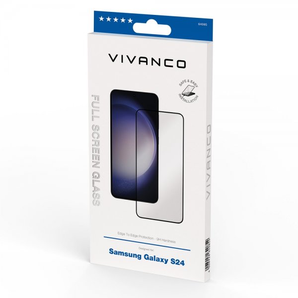Vivanco Samsung Galaxy S24 Skjermbeskytter Full Screen