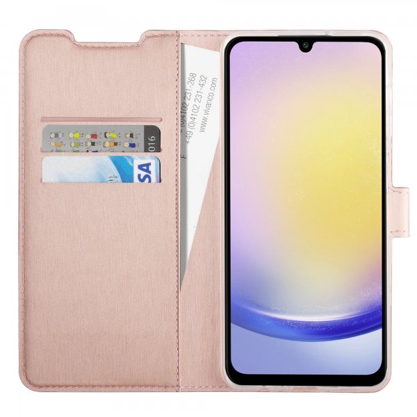 Vivanco Samsung Galaxy A35 Etui Classic Wallet Rosegull