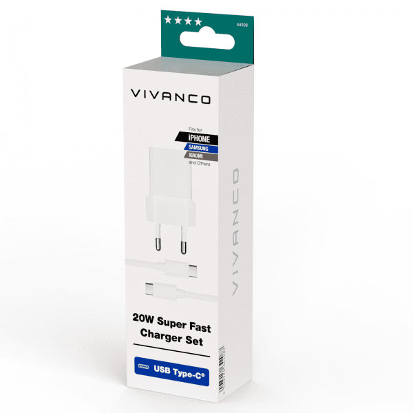 Vivanco Lader 20W Super Fast Charger Set