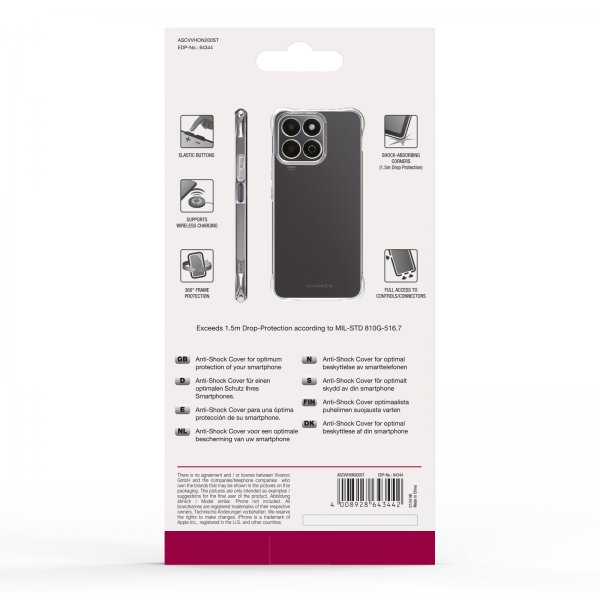 Vivanco Honor 200 Smart Deksel Anti-Shock Transparent