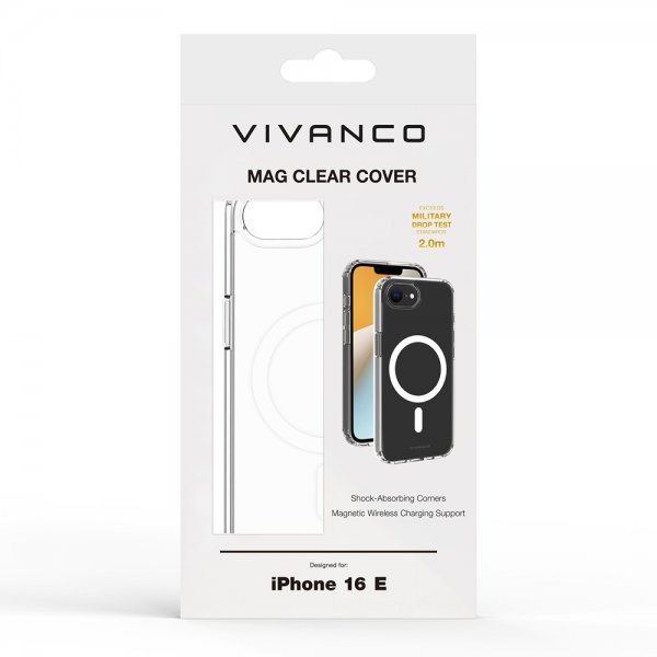 Vivanco iPhone 16e/17e Deksel Mag Clear Transparent