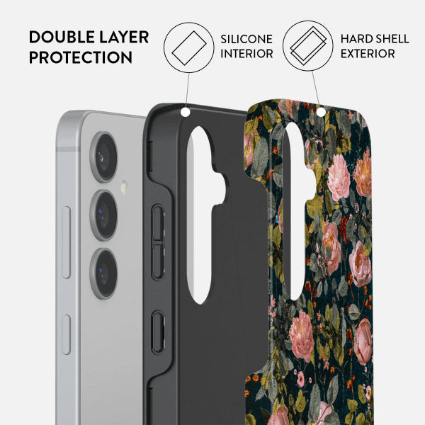 Burga Samsung Galaxy S24 Deksel Tough Bloomy Garden