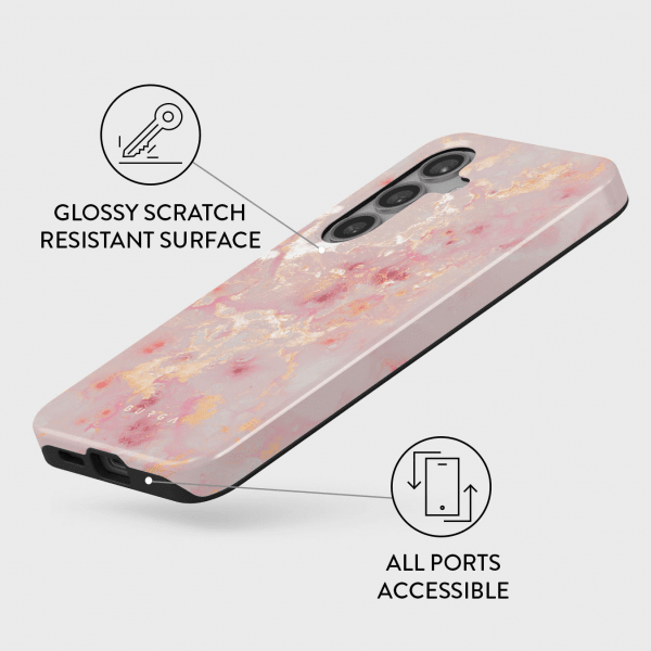Burga Samsung Galaxy S24 FE Deksel Tough Golden Coral