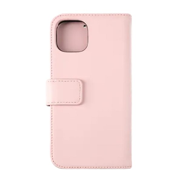 Rvelon iPhone 12/iPhone 12 Pro Etui Ekte skinn Kortlommer Rosa