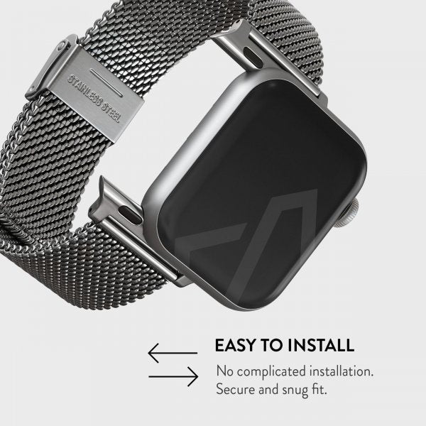 Burga Apple Watch 38/40/41/42mm Armbånd Mesh Elegance Sølv