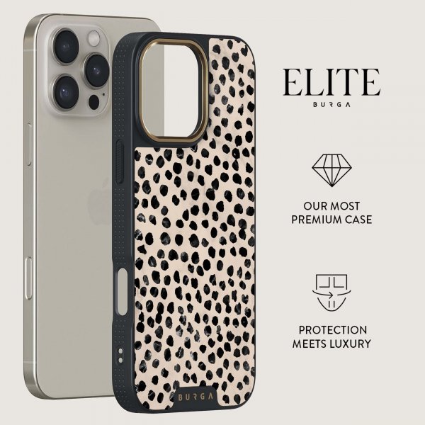 Burga iPhone 15 Pro Max Deksel Elite Dark MagSafe Almond Latte