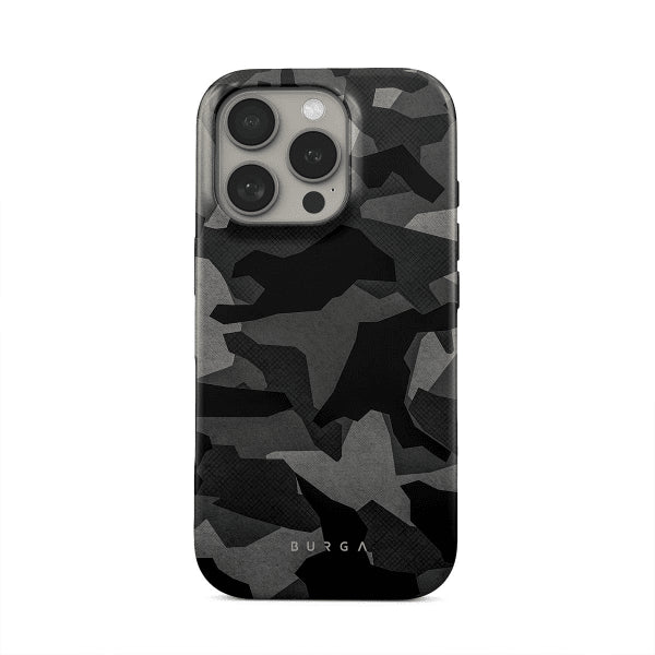 Burga iPhone 15 Plus Deksel Tough MagSafe Night Black Camo