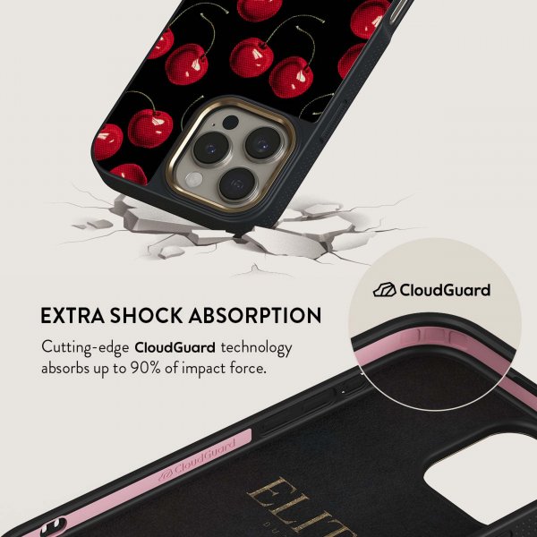 Burga iPhone 16 Deksel Elite Dark MagSafe Cherrybomb