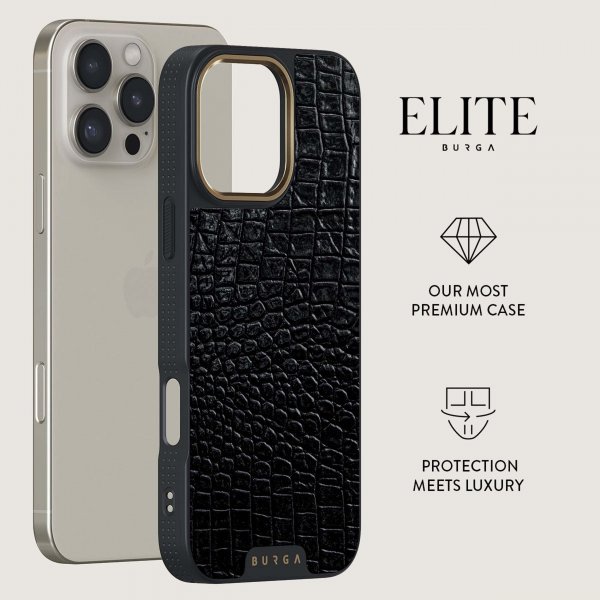 Burga iPhone 15 Pro Max Deksel Elite Dark MagSafe Reaper's Touch