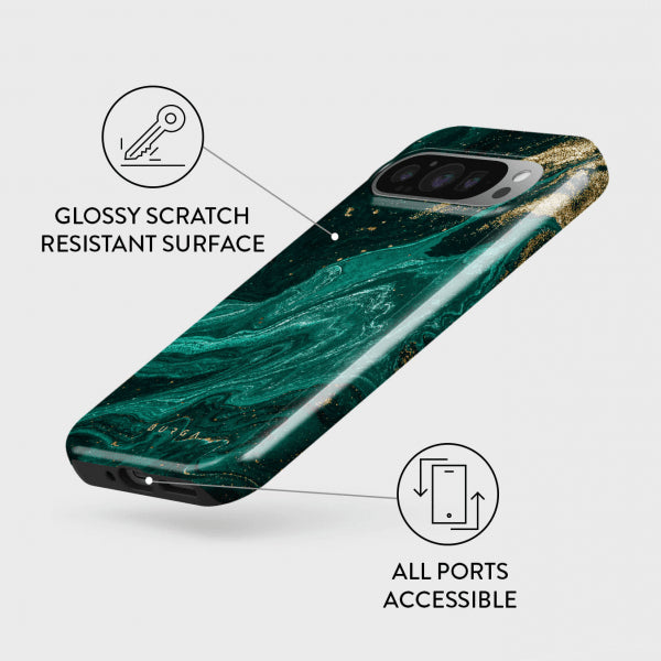 Burga Google Pixel 9 Pro XL Deksel Tough Emerald Pool