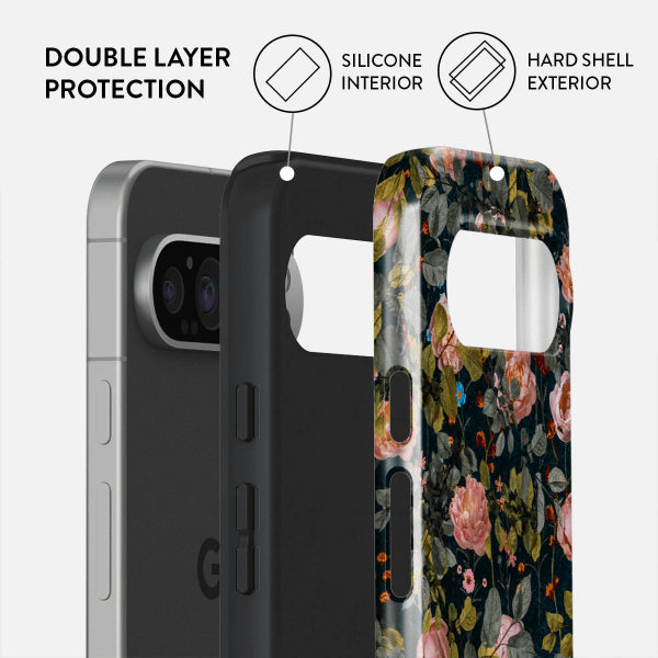 Burga Google Pixel 9/Pixel 9 Pro Deksel Tough Bloomy Garden