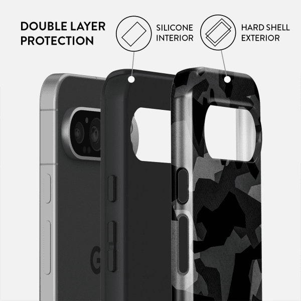 Burga Google Pixel 9 Pro XL Deksel Tough Night Black Camo