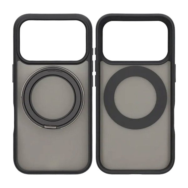 iPhone 17 Pro Deksel Roterbart Stativ Svart