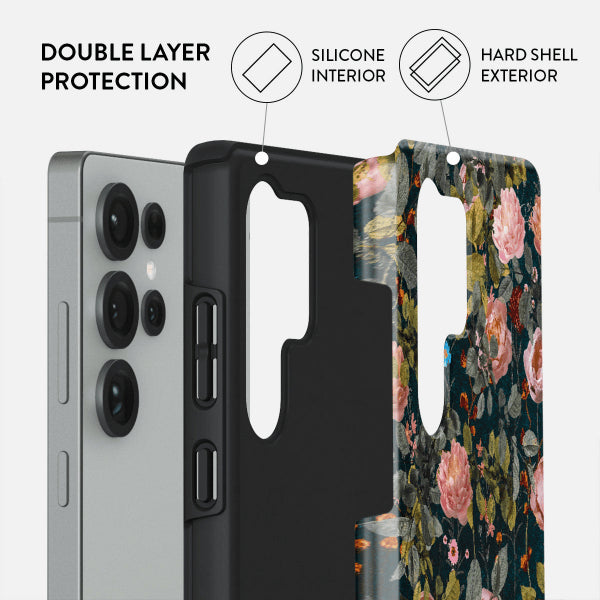 Burga Samsung Galaxy S25 Deksel Tough Bloomy Garden