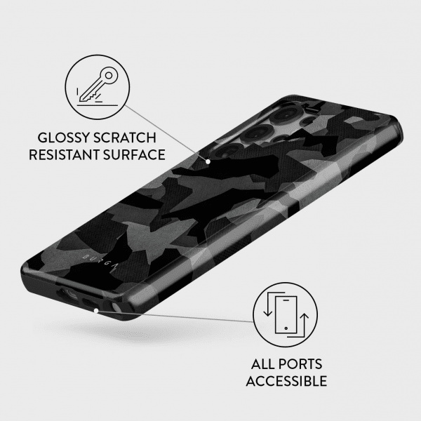 Burga Samsung Galaxy S25 Ultra Deksel Tough Night Black Camo