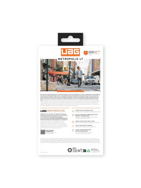 Urban Armor Gear (UAG) Samsung Galaxy S25 Ultra Deksel Metropolis LT MagSafe Kevlar Black