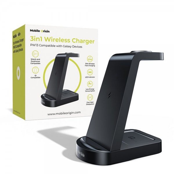 Mobile Origin 3-i-1 Trådløs lader for Samsung 15W