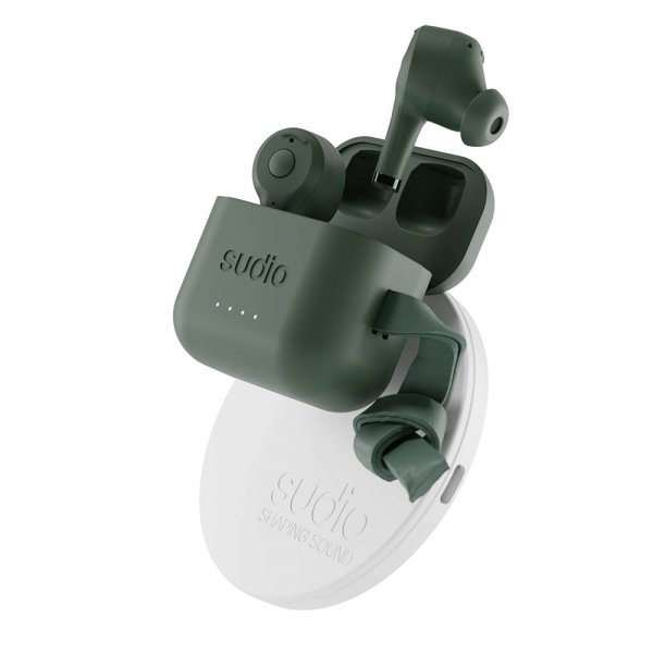 Sudio Hodetelefoner ETT + QI Lader TWS In-Ear Grønn