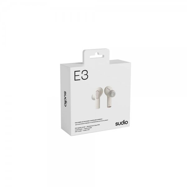 Sudio Hodetelefoner E3 True Wireless ANC Hvit