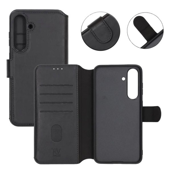 Rvelon Samsung Galaxy S25 FE Etui 4 Kortlomme Svart