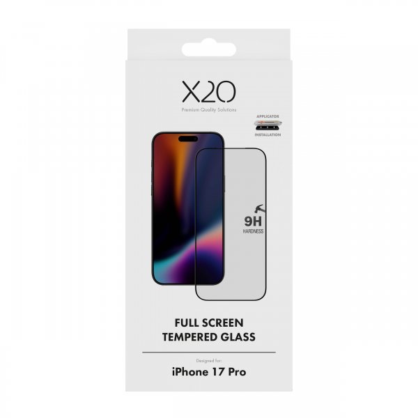 X2O iPhone 17 Pro Skjermbeskytter Full Screen